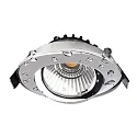 Deko-Light LED Einbau-Strahler DIONE IP44, Ø 8.2cm, 8.5W 3000K 800lm 36°, schwenkbar 30°, Quick-Terminal, dimmbar, Chrom