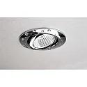 Deko-Light LED Einbau-Strahler DIONE IP44, Ø 8.2cm, 8.5W 3000K 800lm 36°, schwenkbar 30°, Quick-Terminal, dimmbar, Chrom