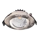 Deko-Light LED Einbau-Strahler DIONE IP44, Ø 8.2cm, 8.5W 3000K 800lm 36°, schwenkbar 30°, Quick-Terminal, dimmbar, Nickel