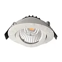 recessed spotlight DIONE IP44 DIM 840 swivelling, wired through IP44, white dimmable