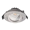 Deko-Light LED Einbau-Strahler DIONE IP44, Ø 8.2cm, 8.5W 4000K 800lm 36°, schwenkbar 30°, Quick-Terminal, dimmbar, Silber