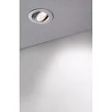 Deko-Light LED Einbau-Strahler DIONE IP44, Ø 8.2cm, 8.5W 4000K 800lm 36°, schwenkbar 30°, Quick-Terminal, dimmbar, Silber
