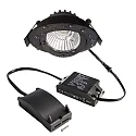 LED Einbau-Strahler DIONE IP44, Ø 8.2cm, 8.5W 4000K 800lm 36°, schwenkbar 30°, Quick-Terminal, dimmbar, schwarz
