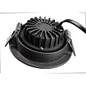 Deko-Light LED Einbau-Strahler DIONE IP44, Ø 8.2cm, 8.5W 4000K 800lm 36°, schwenkbar 30°, Quick-Terminal, dimmbar, schwarz