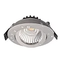 Deko-Light LED Sanierungs-Downlight DIONE IP44 DTW, Ø 8.2cm, 8.5W 1800-3000K 480lm 36°, CRi >95, schwenkbar 30°, Quick-Terminal, Silber