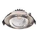 Deko-Light LED Sanierungs-Downlight DIONE IP44 DTW, Ø 8.2cm, 8.5W 1800-3000K 480lm 36°, CRi >95, schwenkbar 30°, Quick-Terminal, Nickel