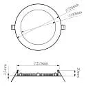 Deko-Light LED Downlight ANIK 220, rund, 17W, IP20/IP44, dimmbar, weiß, 4000K, 2130lm
