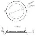 downlight ANIK CCT 130 round IP20 | IP44, white dimmable