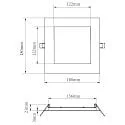 downlight ANIK 155 square IP20 | IP44, white dimmable