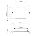 Deko-Light downlight ANIK 380 square IP20 | IP44, white dimmable
