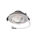 LED Einbaustrahler DIONE, IP44, Ø 8.2cm, 24V DC (exkl. BG), 9W RGB+3000K 540lm 36°, CRi >90, 4-Kanal, schwenkbar, hellgrau