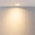 Deko-Light LED Einbaustrahler SURTUR TILT 68 CCT, IP44 IK06, 6W 2700/3000/4000K 600lm 40°, CRi>90, dimmbar, schwenkbar, weiß