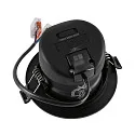 Deko-Light LED Einbaustrahler SURTUR TILT 83 CCT, IP44 IK06, 9W 2700/3000/4000K 1000lm 40°, CRi>90, dimmbar, schwenkbar, schwarz