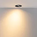 Deko-Light LED Einbaustrahler SURTUR TILT 83 CCT, IP44 IK06, 9W 2700/3000/4000K 1000lm 40°, CRi>90, dimmbar, schwenkbar, schwarz
