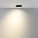 Deko-Light LED Einbaustrahler SURTUR TILT 83 CCT, IP44 IK06, 9W 2700/3000/4000K 1000lm 40°, CRi>90, dimmbar, schwenkbar, schwarz