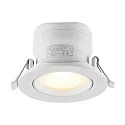 Deko-Light LED Einbaustrahler SURTUR TILT 83 DTW, IP44 IK06, Ø 10.5cm, 9W 1800-2700K 720lm 40°, CRi>90, Dim-To-Warm, schwenkbar, weiß