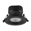 LED Einbaustrahler SURTUR TILT 83 DTW, IP44 IK06, Ø 10.5cm, 9W 1800-2700K 720lm 40°, CRi>90, Dim-To-Warm, schwenkbar, schwarz