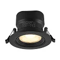 Deko-Light LED Einbaustrahler SURTUR TILT 83 DTW, IP44 IK06, Ø 10.5cm, 9W 1800-2700K 720lm 40°, CRi>90, Dim-To-Warm, schwenkbar, schwarz
