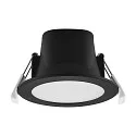 LED Downlight ACRUX PRO 68 CCT, IP54 IK05, Ø 9cm, 7W 2700/3000/4000K 840lm 100°, CRi>90, UGR<19, dimmbar, schwarz