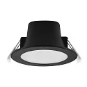 LED Downlight ACRUX PRO 82 CCT, IP54 IK05, Ø 11cm, 9W 2700/3000/4000K 1180lm 100°, CRi>90, UGR<19, dimmbar, schwarz