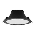 LED Downlight ACRUX PRO 12045 CCT, IP54 IK05, Ø 23cm, 18-30W 2700/3000/4000K 2600lm 100°, CRi>90, UGR<19, dimmbar, schwarz