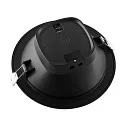 Deko-Light downlight ACRUX PRO 190 rigid, CCT Switch, UGR < 19, multipower IP20/ IP54, glossy, black dimmable