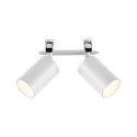 recessed spotlight CAN TILT ROUND DOUBLE 2 flames, round, cardanic swivelling GU10 IP20, white