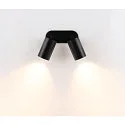 Deko-Light recessed spotlight CAN TILT ROUND DOUBLE 2 flames, round, cardanic swivelling GU10 IP20, black