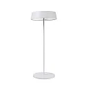 Outdoor LED-Akku-Tischleuchte MIRAM, Kopf + Standfuß, IP54, Up/Down, 3.7V, 2.2W 3000K 196lm, mit Touch-Dimmer + USB-C, weiß
