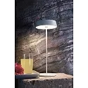 Deko-Light Outdoor LED-Akku-Tischleuchte MIRAM, Kopf + Standfuß, IP54, Up/Down, 3.7V, 2.2W 3000K 196lm, mit Touch-Dimmer + USB-C, weiß
