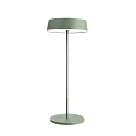 Outdoor LED-Akku-Tischleuchte MIRAM, Kopf + Standfuß, IP54, Up/Down, 3.7V, 2.2W 3000K 196lm, mit Touch-Dimmer + USB-C, grün