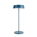 Outdoor LED-Akku-Tischleuchte MIRAM, Kopf + Standfuß, IP54, Up/Down, 3.7V, 2.2W 3000K 196lm, mit Touch-Dimmer + USB-C, blau