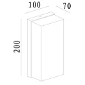 Deko-Light LED Außenwandleuchte GRUMIUM ECKIG CCT II - Linien diagonal, IP54, 10W 3000/4000K (CCT Switch) 205lm, dunkelgrau