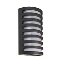 LED Außenwandleuchte GRUMIUM RUND III - Linien horizontal, IP54, 10W 3000K 250lm, dunkelgrau
