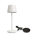 battery table lamp BUNDLE CANIS MINI set of 1, with charger IP65, mat, white dimmable