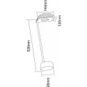  Outdoor LED Displayleuchte ATIS II, IP55, 15W 3000K 100°, dunkelgrau