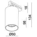 3-Phasen-Schienenstrahler CAN, 220-240V, GU10, Alu-Druckguss, kardanisch, schwarz