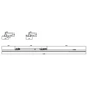 3-phase luminaire LINEAR PRO FOLD DALI rigid, DALI controllable IP20, black dimmable