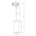 Deko-Light 3-phase pendant luminaire LUCEA 20 CCT DALI controllable IP20, black dimmable