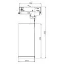 LED 3-Phasen Strahler LUCEA 15 TILT, 36°, 15W, 2700K, 1950lm, IP20, DALI dimmbar