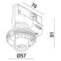 Deko-Light 3-Phasen Strahler CAN BASE MIX’N MATCH 1/3, IP20, GU10, kardanisch, ohne Schirm, Silber