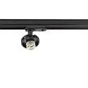 1-phase spot CAN BASE MIX'N MATCH 1/3 without shade, cardanic swivelling GU10 IP20, black