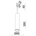 Deko-Light 3-Phasen Spot-Pendelleuchte CAN 350, IP20, Kopf 35cm / Kabel max. 150cm, GU10, schwarz