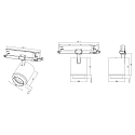 Deko-Light 3-phase spot FOCARIS DALI DALI controllable, UGR < 19, focusable, cardanic IP20, deep black dimmable