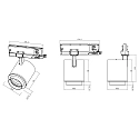 Deko-Light LED 3-Phasen Strahler FOCARIS PHASE, 15W 2700/3000/4000K (CCT-Switch) 15-50° fokussierbar, CRi>90, UGR 19, dimmbar, weiß
