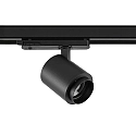 3-phase spot FOCARIS PHASE UGR < 19, focusable, cardanic IP20, deep black dimmable