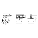 LED 3-Phasen Strahler CERES 118, 31W, 3000K, 4400lm, IP20, drehbar, weiß
