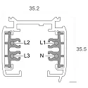 3-Phasen-Stromschiene D LINE, Aufbau, 220-240V AC / 50-60Hz, 100cm, Schwarz