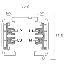 3-Phasen-Stromschiene D LINE, Aufbau, 220-240V AC / 50-60Hz, 200cm, Schwarz