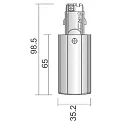 Deko-Light Zubehör für 3-Phasen-Schienensystem D LINE - elektrischer Einspeiser Links, 220-240V AC / 50-60Hz, Grau